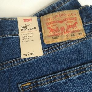 Levi's 505 Regular 34 x 34 jeans NWT